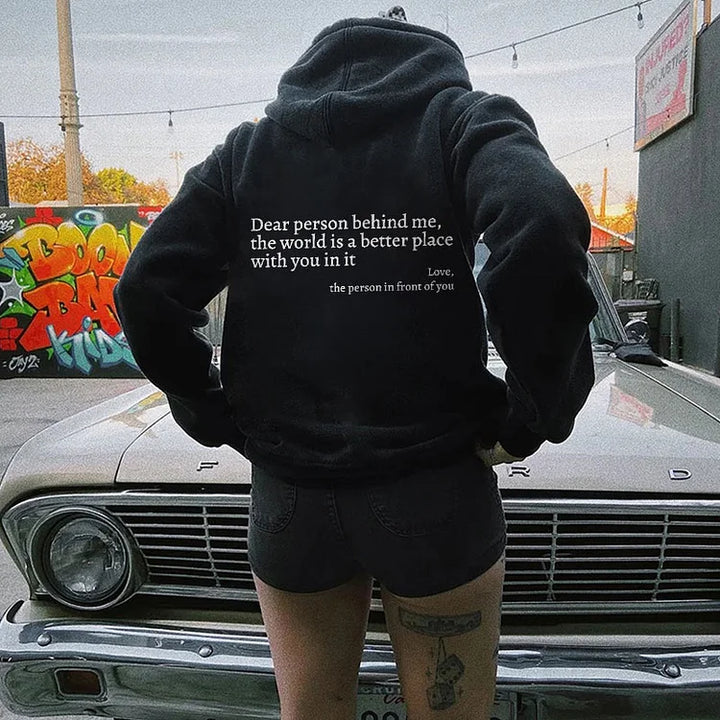 Liebe Person hinter mir | Kapuzenpullover